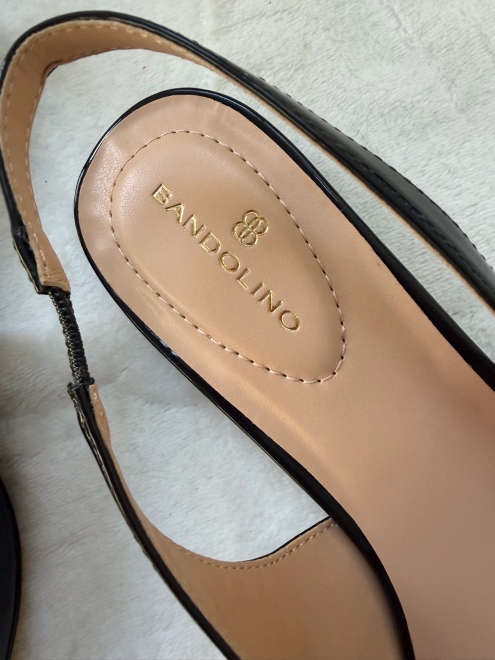 NEW Bandolino Aubriana Very Dark Navy Slingback Mary Jane Flats Point Toe Size 9 - Picture 14 of 15